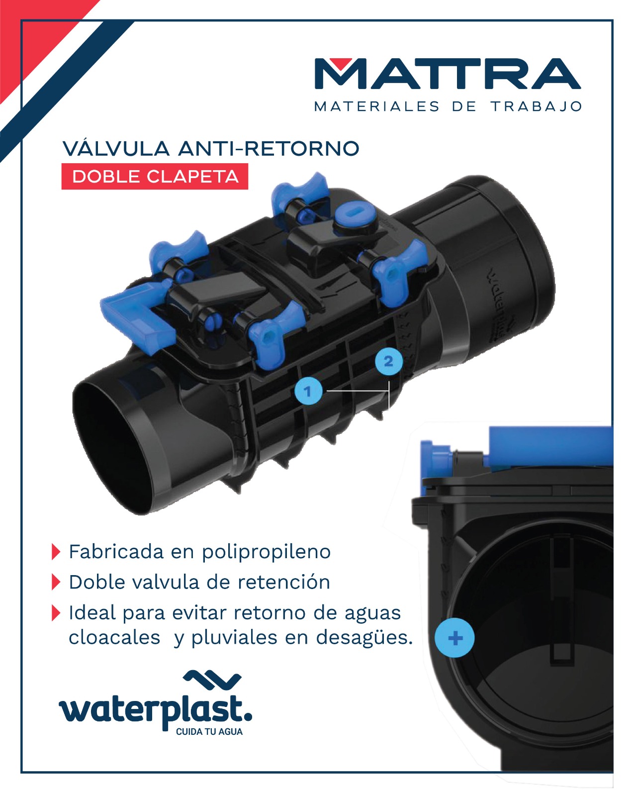 WATERPLAST valvula antiretorno
