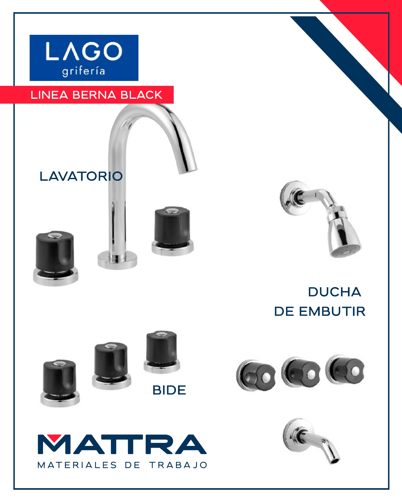 griferia LAGO BERNA BLACK