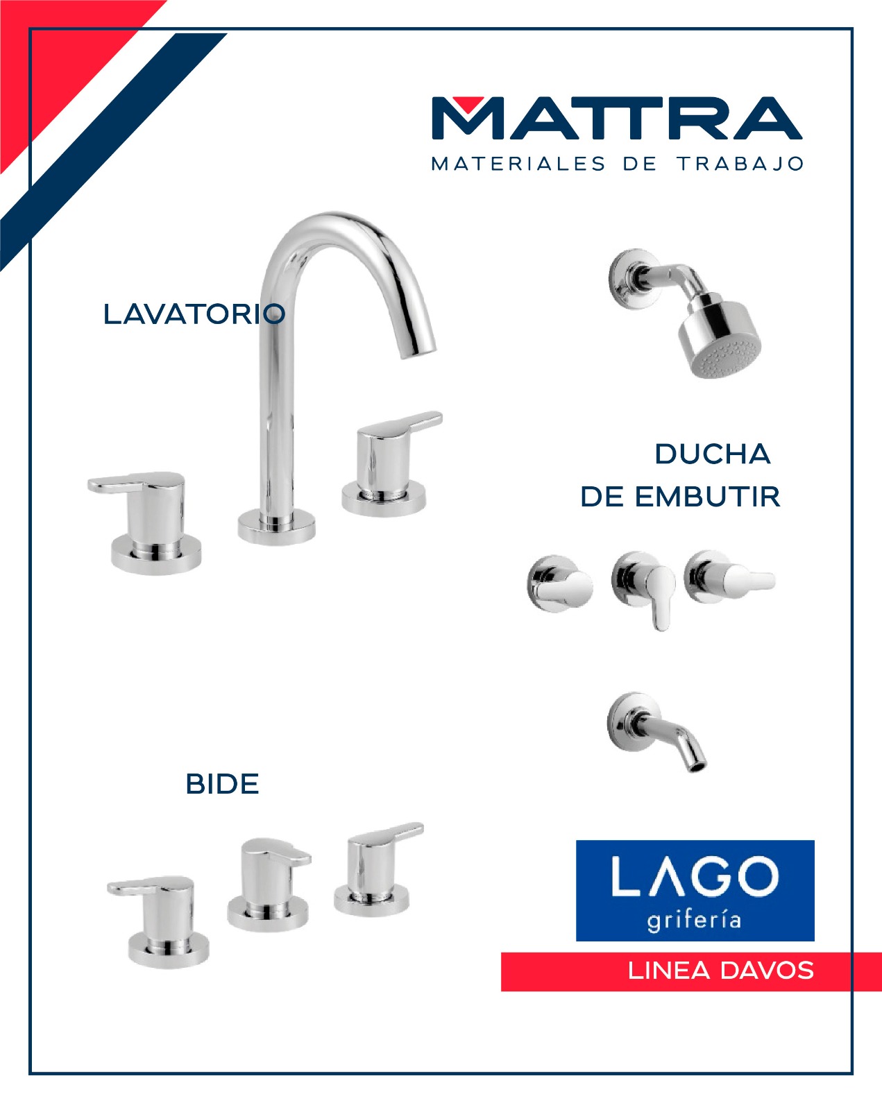 griferia LAGO DAVOS cierre ceramico